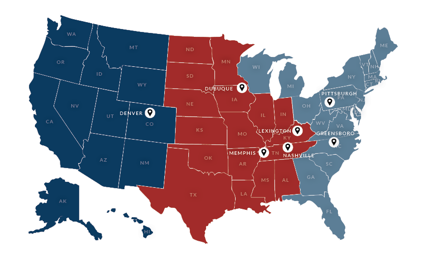 Advisor Sales US Territory Map 